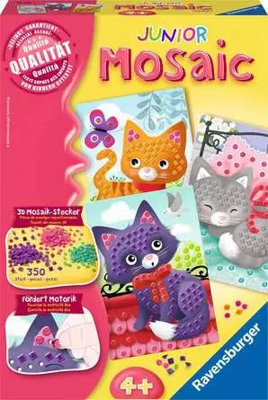 Mosaic Junior Cats - Bastelset für Kinder ab 4 Jahren