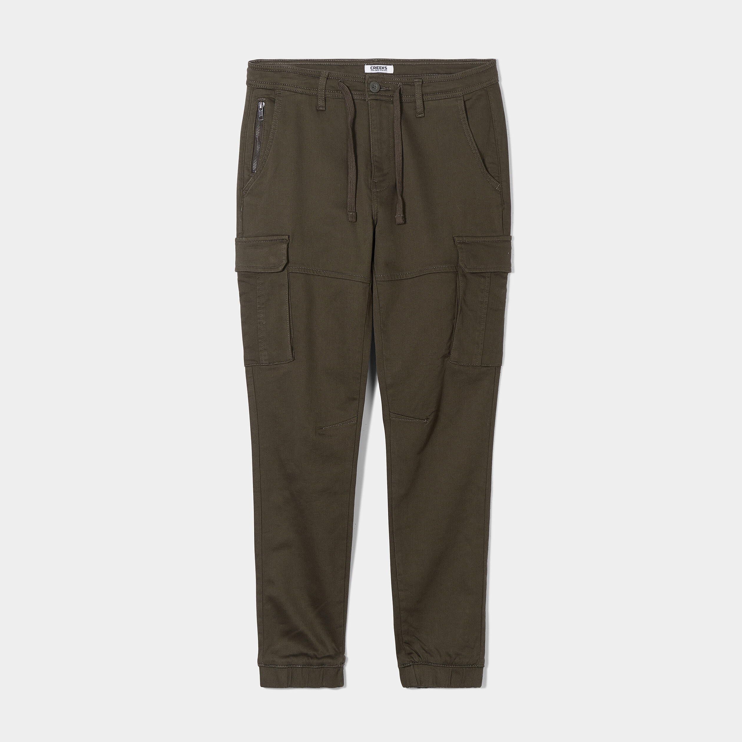 Pantalon cargo à coulisse vert kaki homme | La Halle