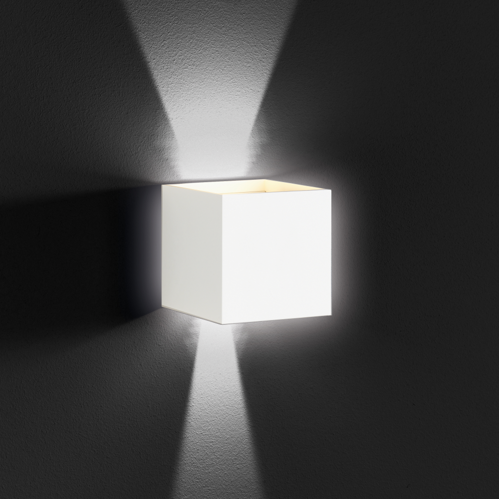 Außenwandleuchte Cubi weiß