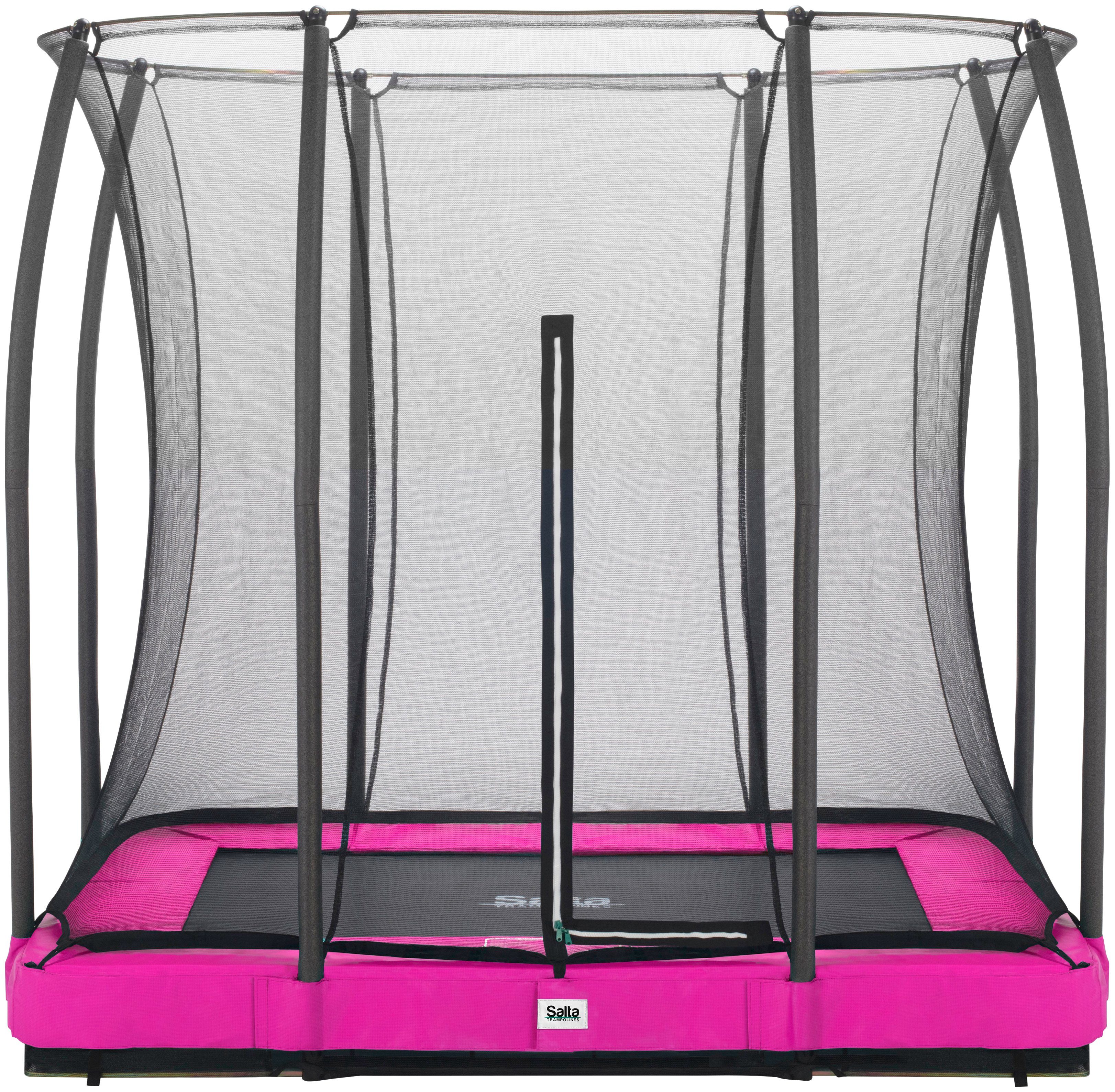 Salta Gartentrampolin Comfort Edition Ground, Schutzrand pink
