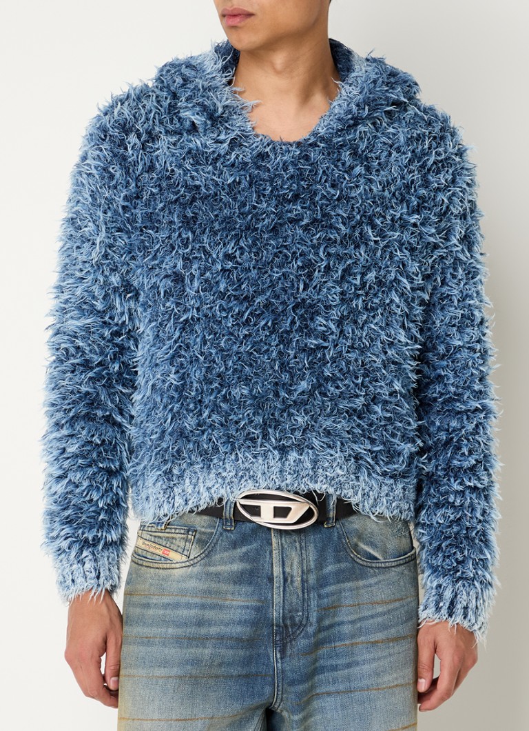 Felpa con cappuccio Diesel K-Dave in maglia grossa con finiture in rilievo.