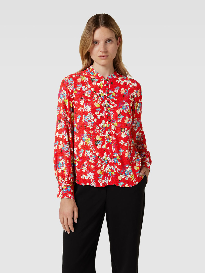 Bluse mit Stehkragen Modell 'TWINA' in rot