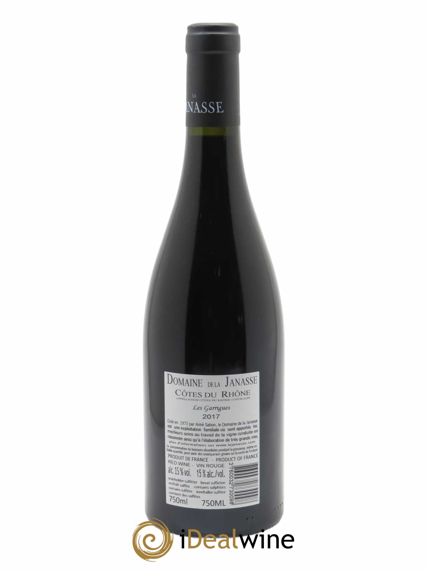 Côtes du Rhône La Janasse (Domaine de) Les Garrigues Aimé Sabon  2017 - Lot de 1 Bouteille