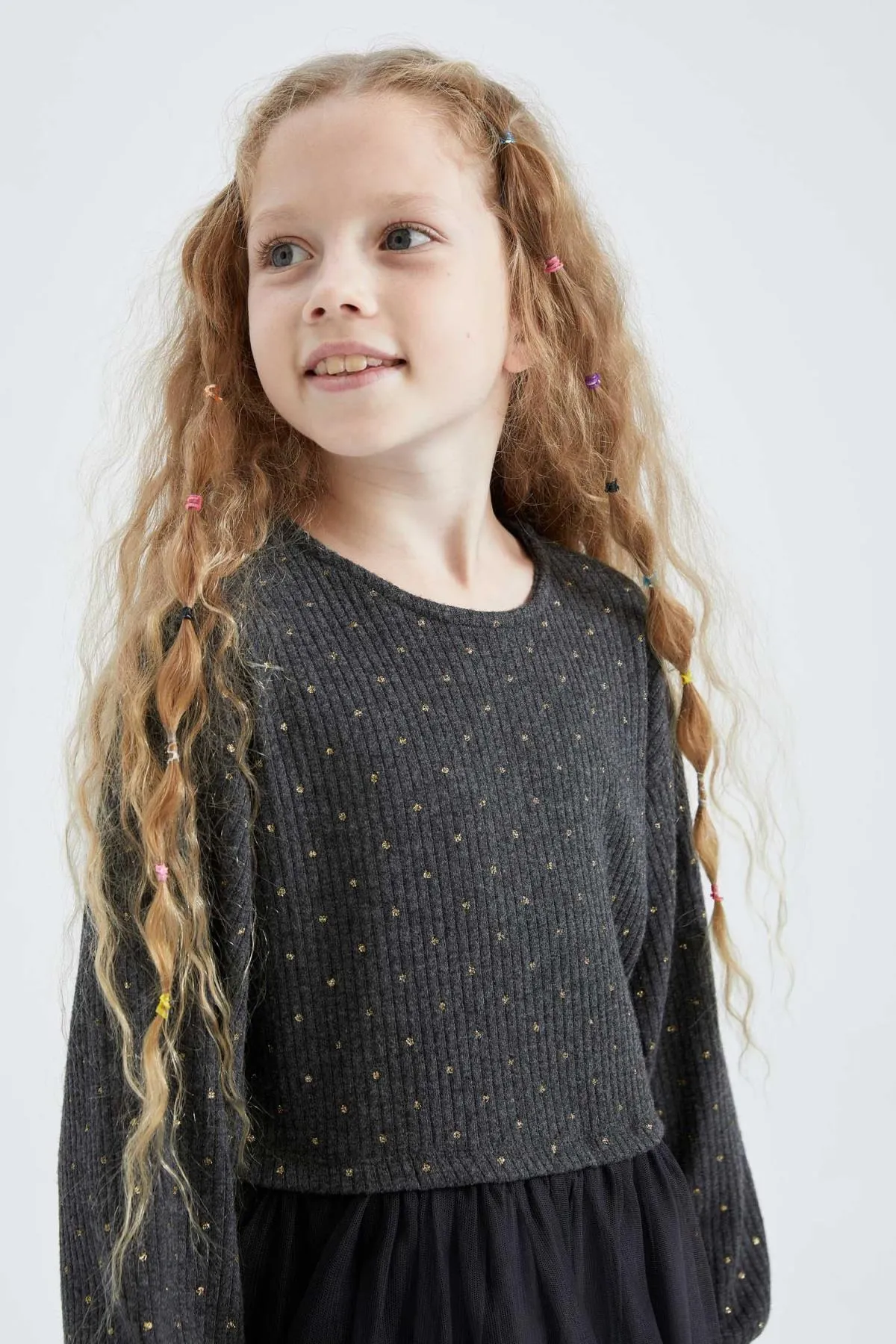 DeFacto  Langärmliges Tüllkleid für Mädchen