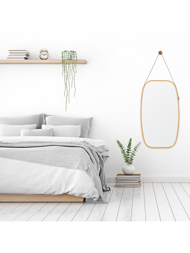 relaxdays Wandspiegel in Natur günstig kaufen onesize