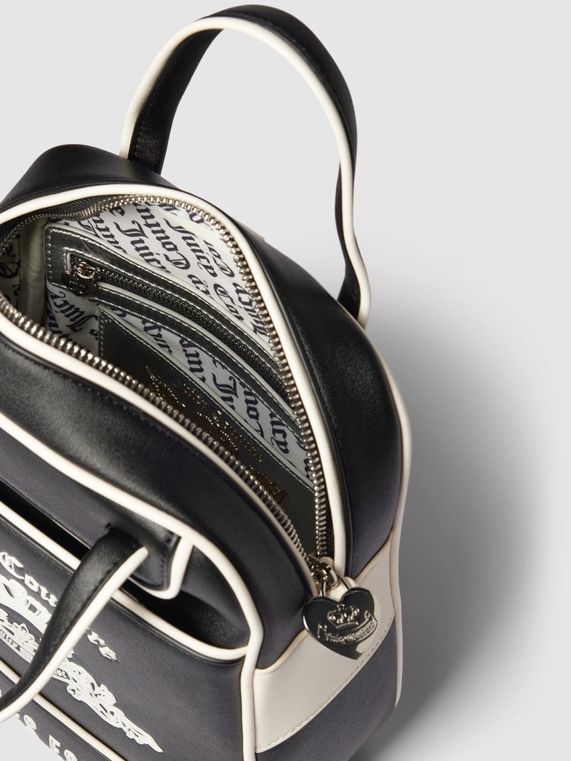 Tote Bag mit Label-Detail Modell 'HEATHER' in schwarz