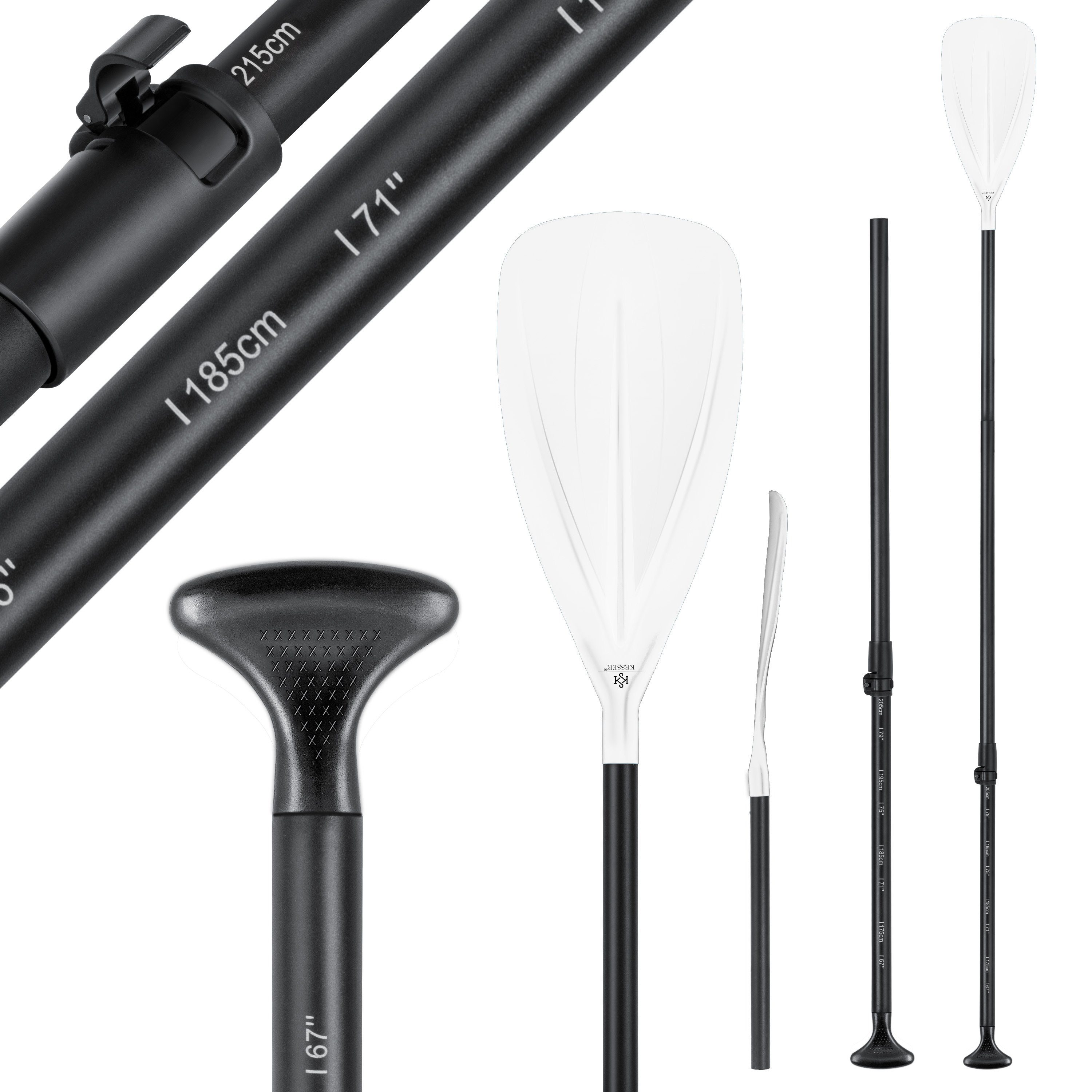KESSER SUP-Paddel, Paddle 3-teilig für Kayak SUP Stand-Up Paddling Board