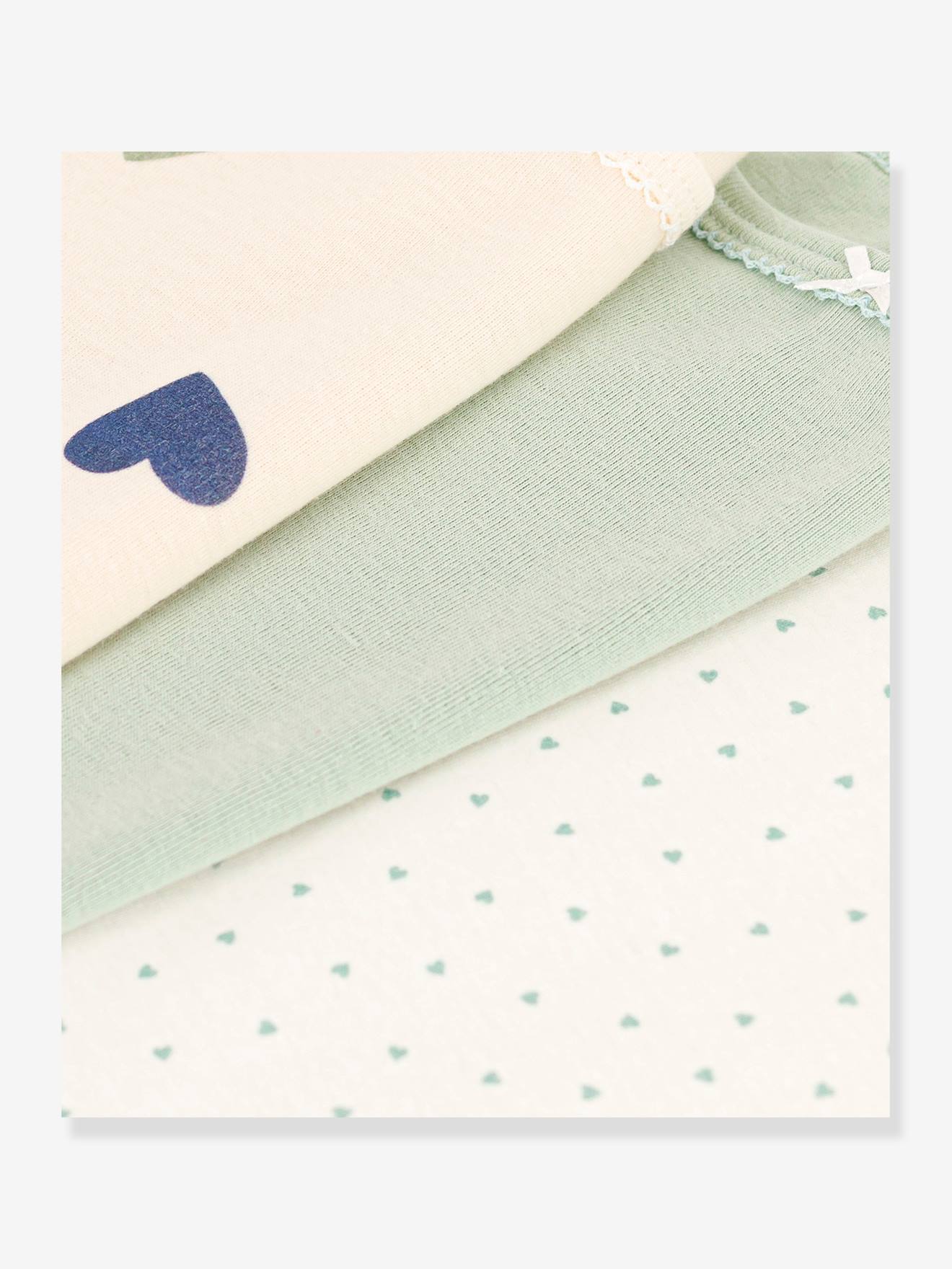 Petit Bateau 3er-Pack Mädchen Unterhemden PETIT BATEAU - mandelgrün