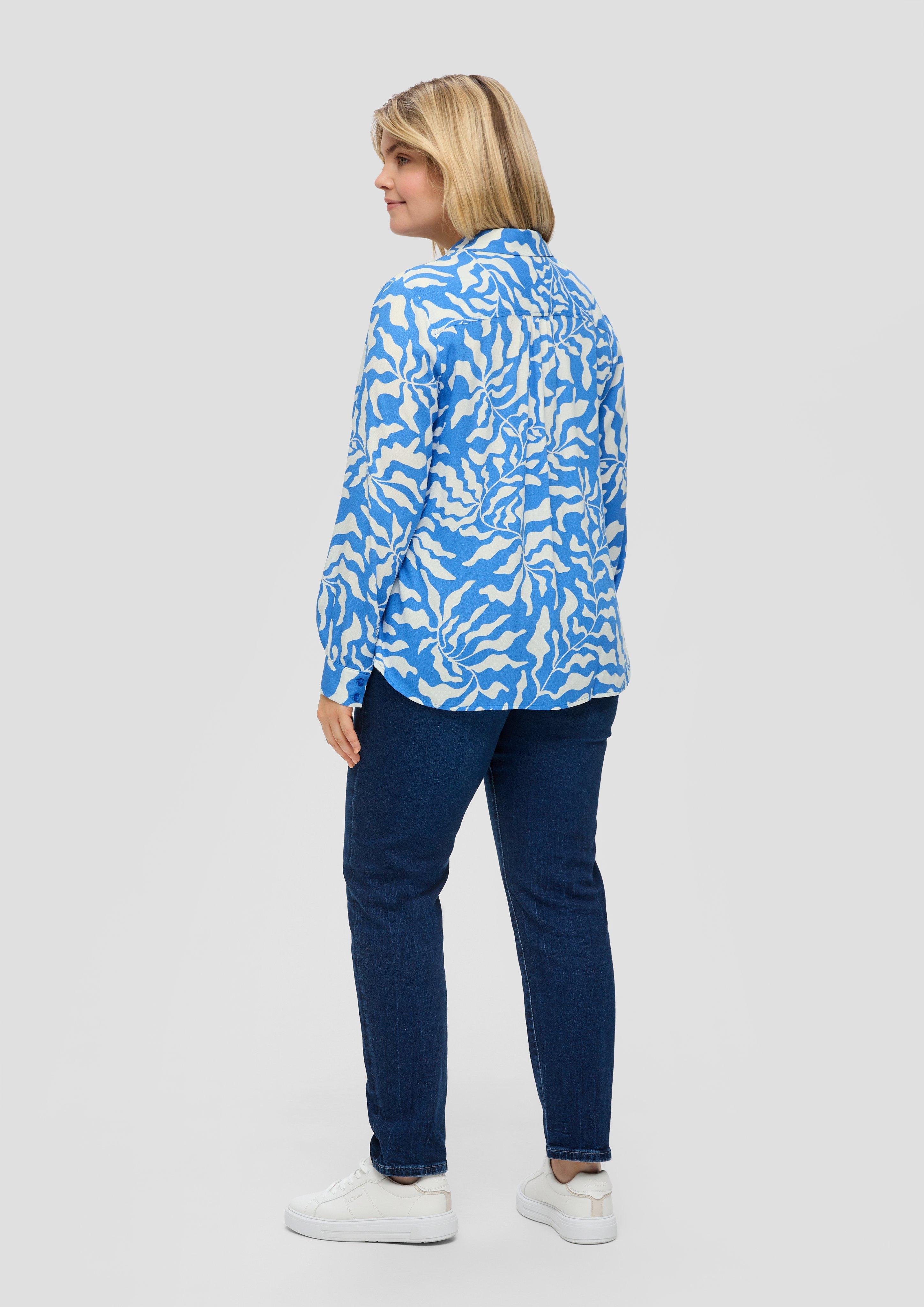 Viskosebluse mit All-over-Print  2151565-55A1