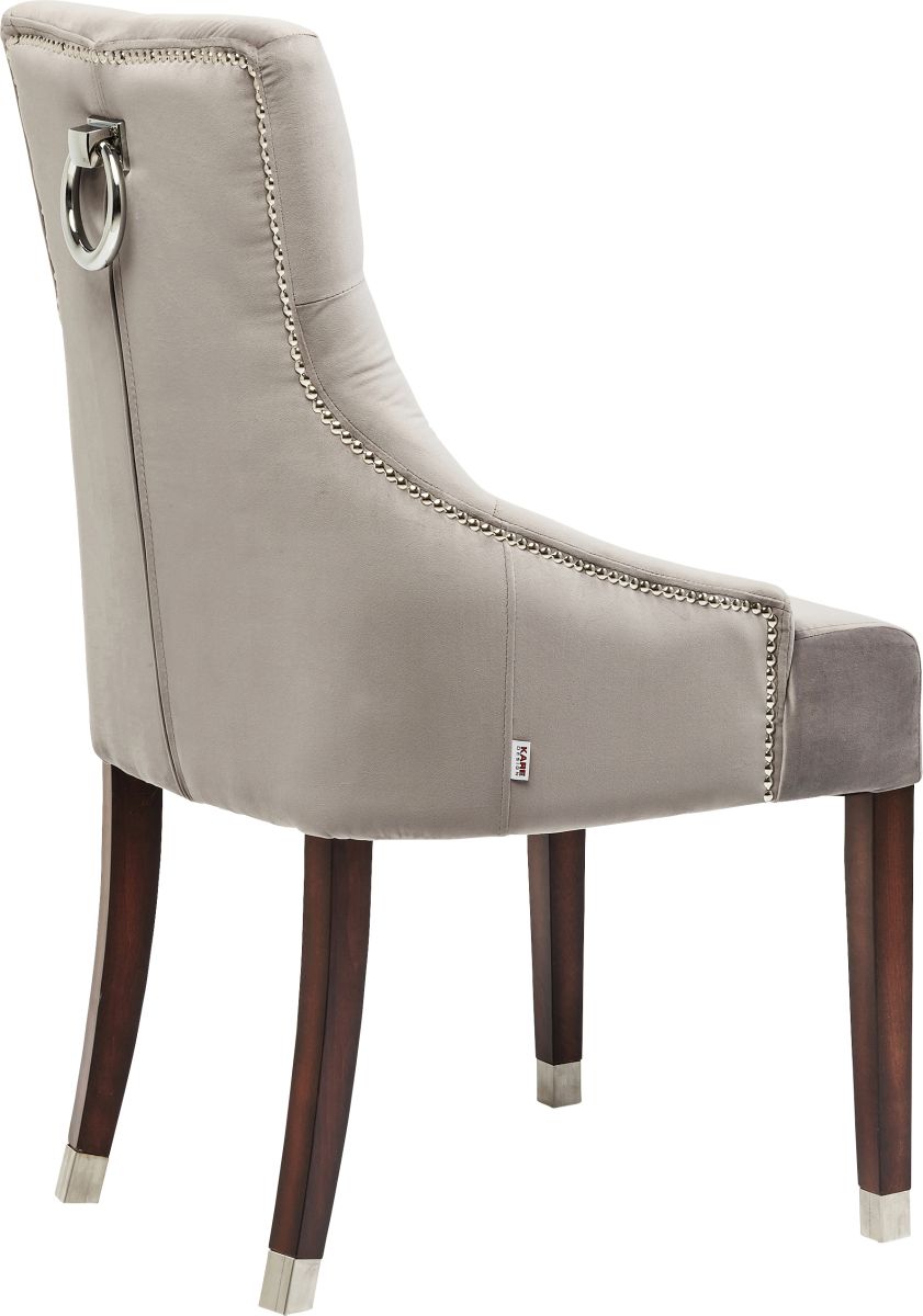 KARE Stuhl Prince Velvet Grau