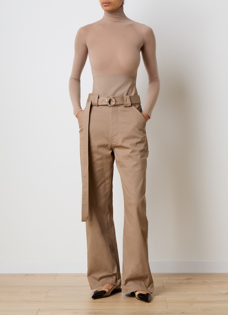 Alaïa High waist straight fit trousers with side pockets