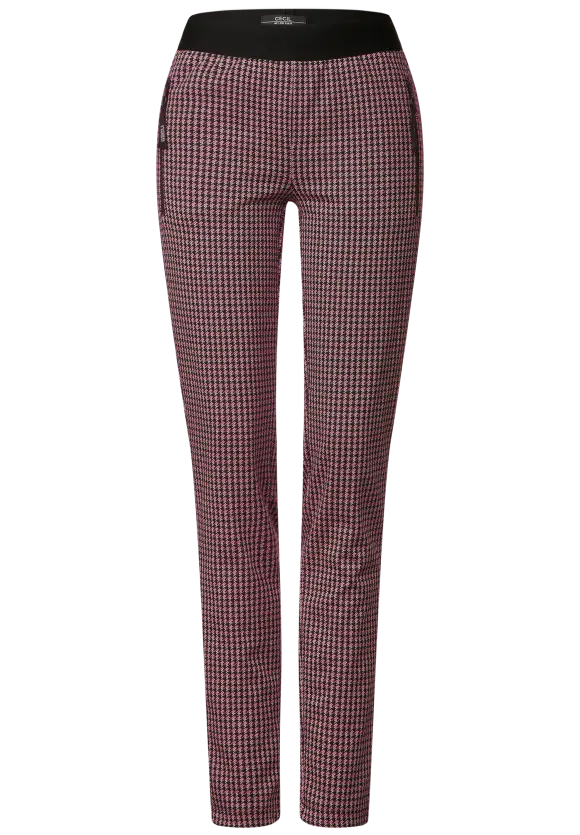 CECIL Karierte Casual Fit Hose