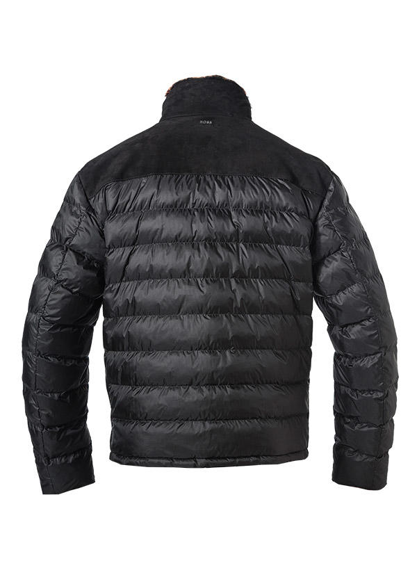 BOSS Black, Jacke, Veloursleder-Mikrofaser, schwarz