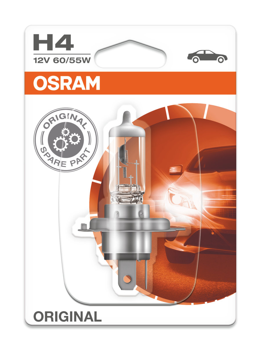 OSRAM H4 Standard Glühlampe, 1 Stück - ATU