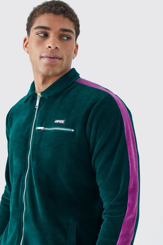 Velour Harrington-Jacke