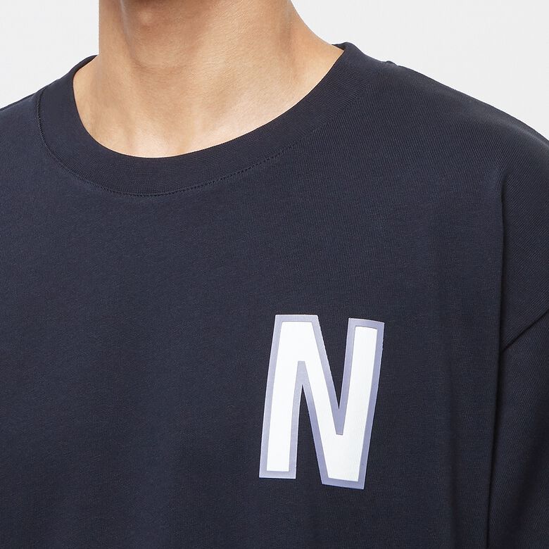 Norse Projects Simon Loose Organic Heavy Jersey Large N T-Shirt dark navy