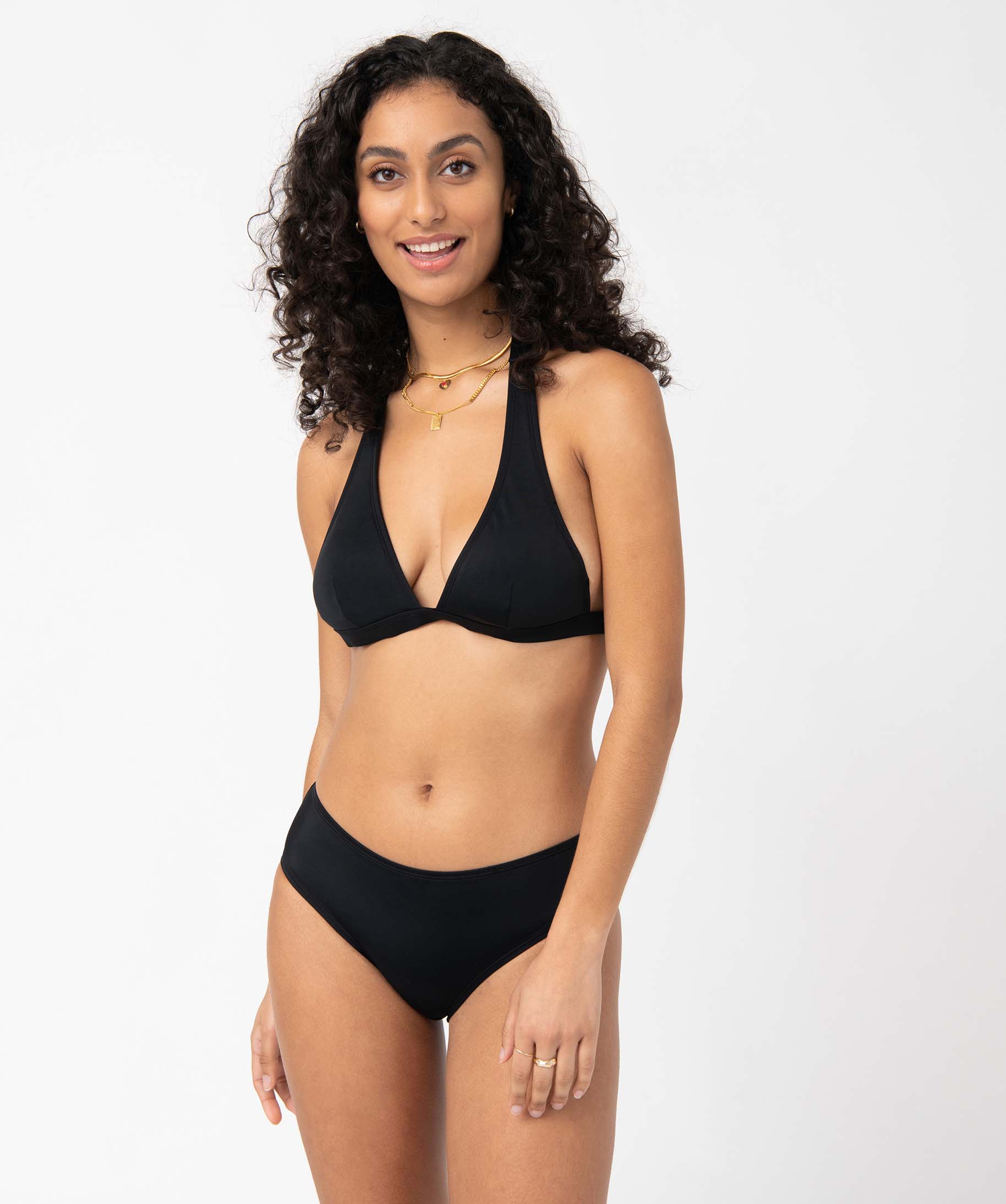 Haut de maillot de bain femme forme triangle noir | GEMO