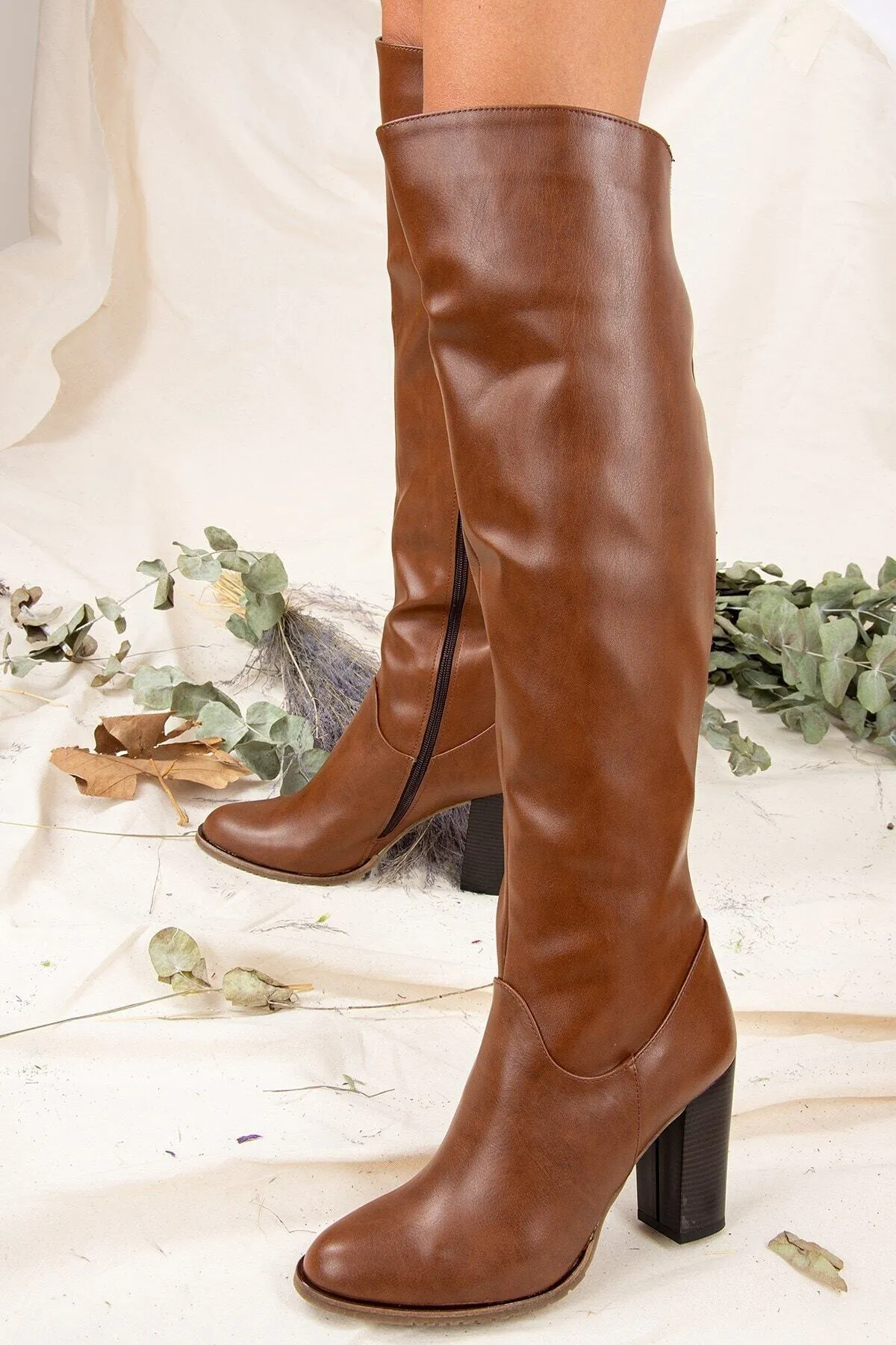 Fox Shoes  Hellbraune Damenstiefel A654018009