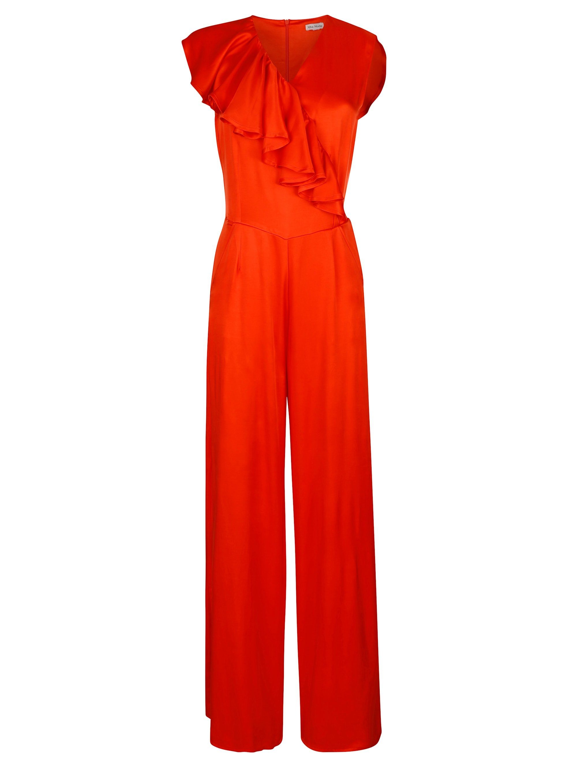 Alba Moda Overall Overall mit Volant am Ausschnitt