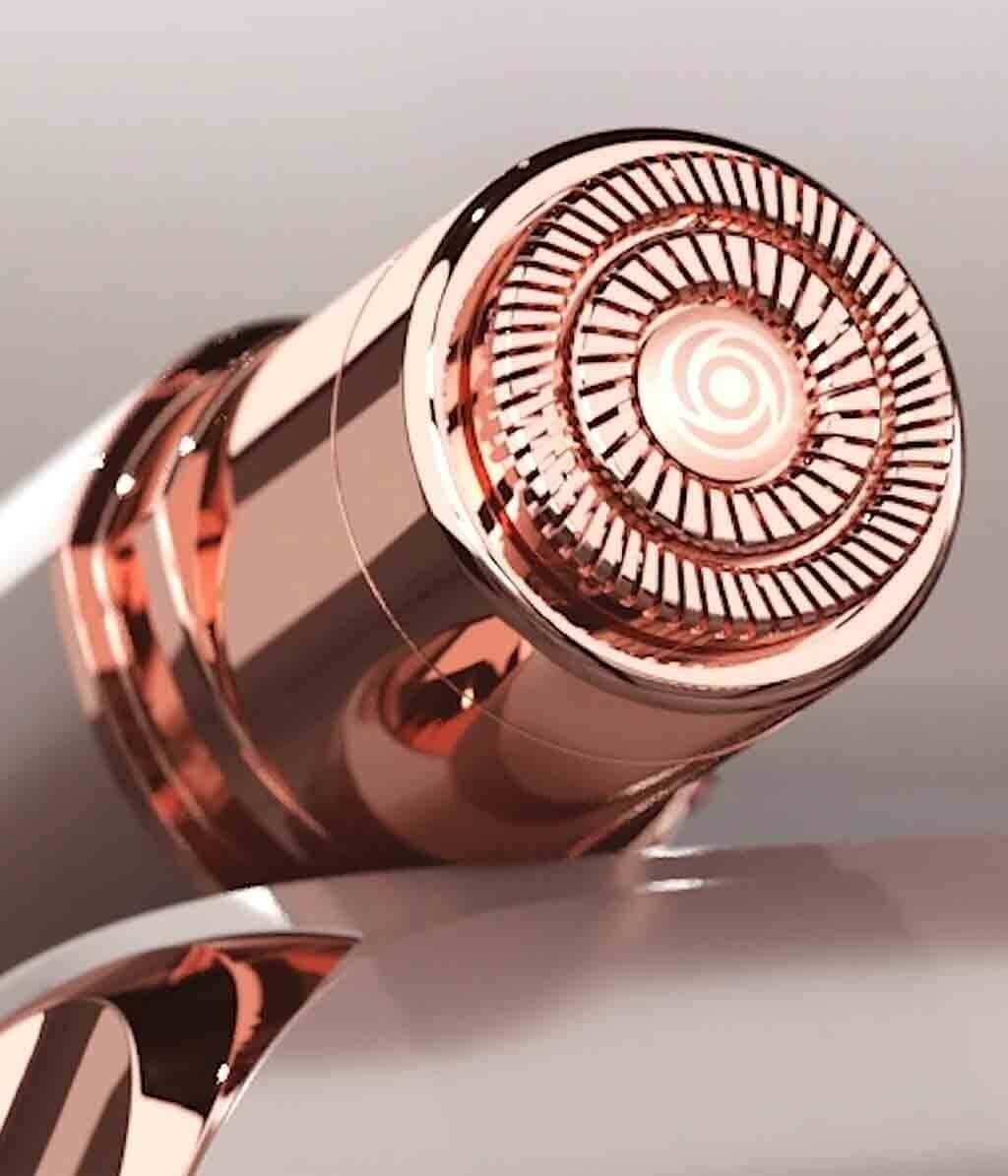 Finishing Touch Flawless Gesichtsepilierer wiederaufladbarer Haarentferner & Epilierer, 18-Karat vergoldeter hypoallergener Scherkopf, Smartlight