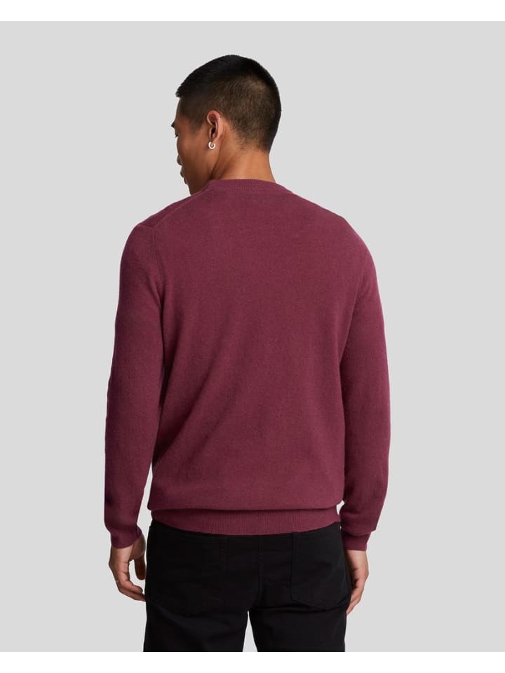 Lyle & Scott Strickpullover in Bordeaux meliert günstig kaufen S