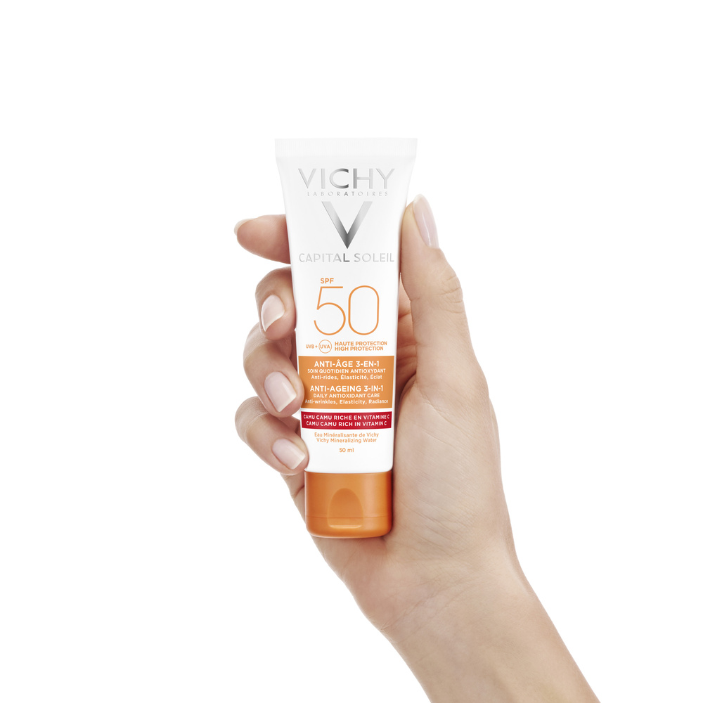 Vichy Idéal Soleil Anti-âge 3-en-1 SPF50