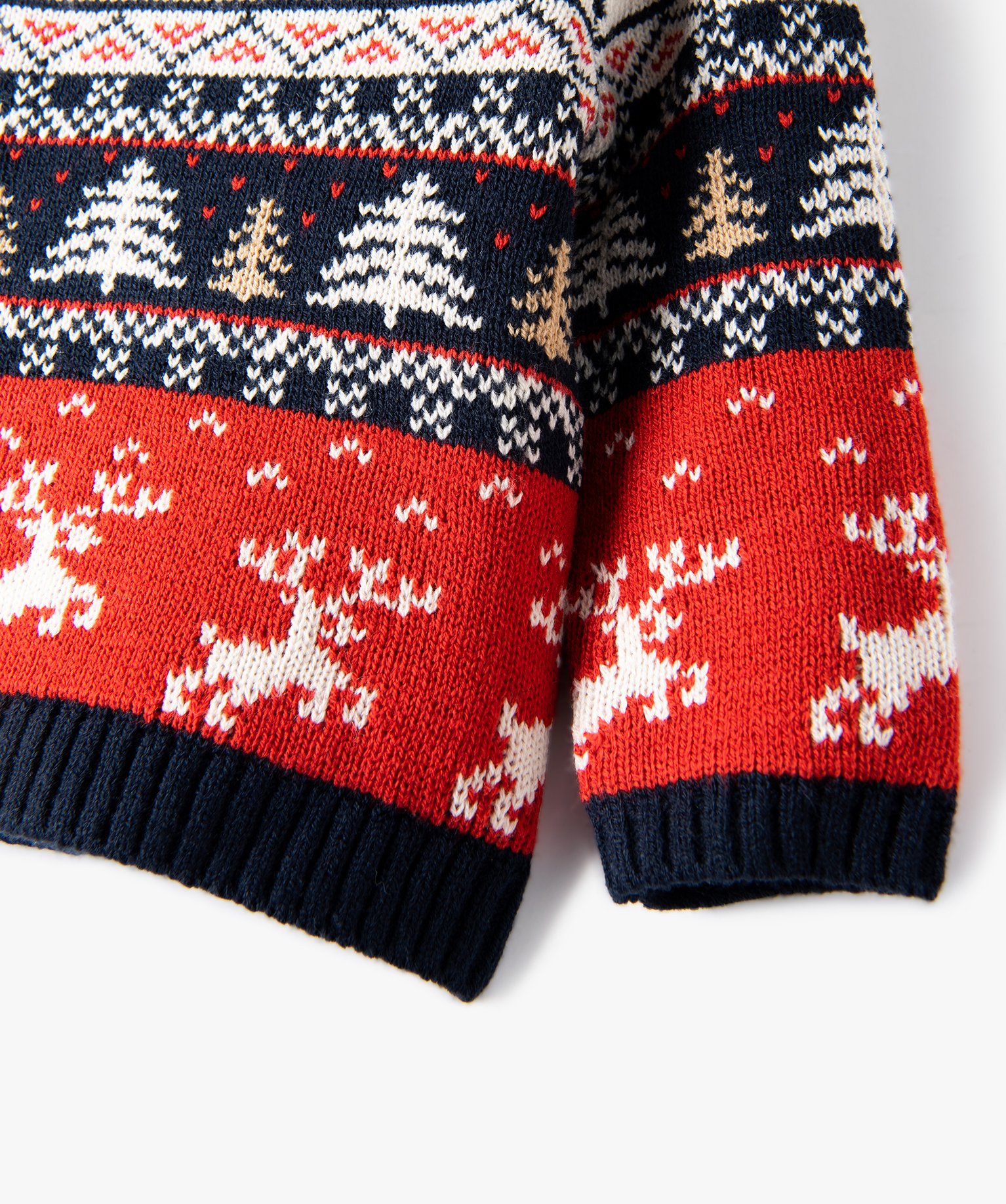 Pull de Nol bébé Garçon en jacquard multicolore rouge | GEMO