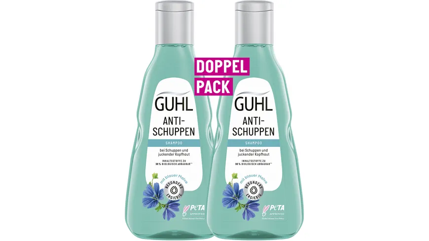 GUHL Anti-Schuppen Shampoo bei Schuppen und juckender Kopfhaut 500 ml
