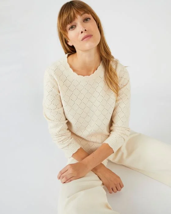 Pull maille ajourée