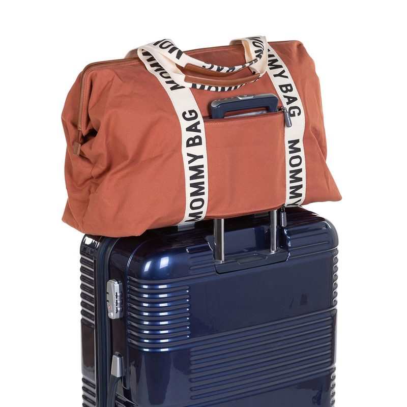 Sac à langer Mommy Bags Canvas Signature terracotta Childhome