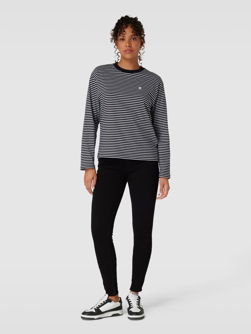 Skinny Fit Jeans im 5-Pocket-Design Modell '710' in schwarz