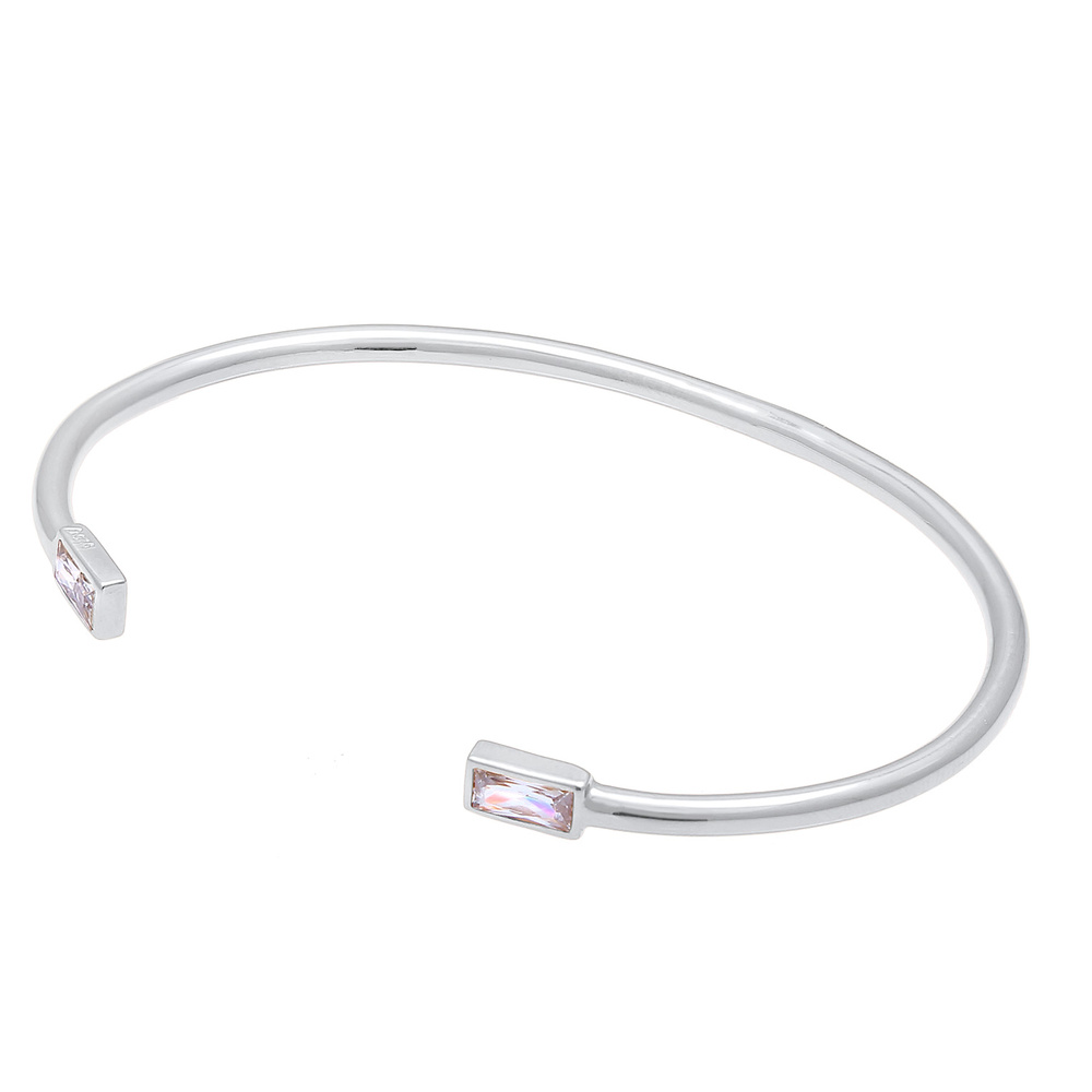 Elli Elli Bracelet Bracelet dame Open Geo avec cristaux de zircone en 925/1000 argent  Bracelet