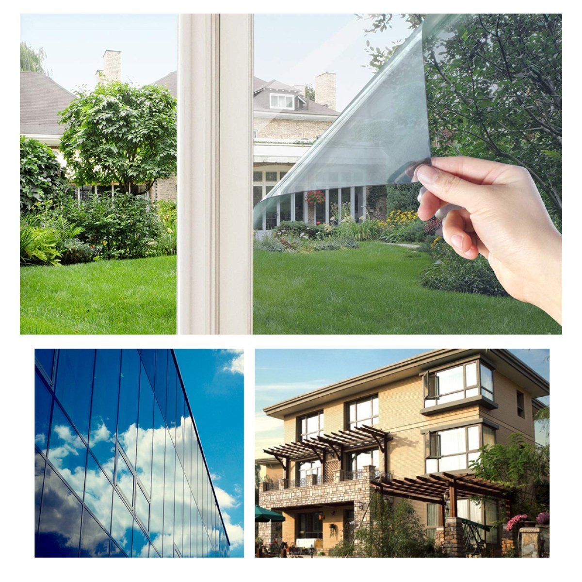 Fensterfolie Spiegelfolie Fensterfolie von innen durchsichtig von aussen Blickdicht, JedBesetzt