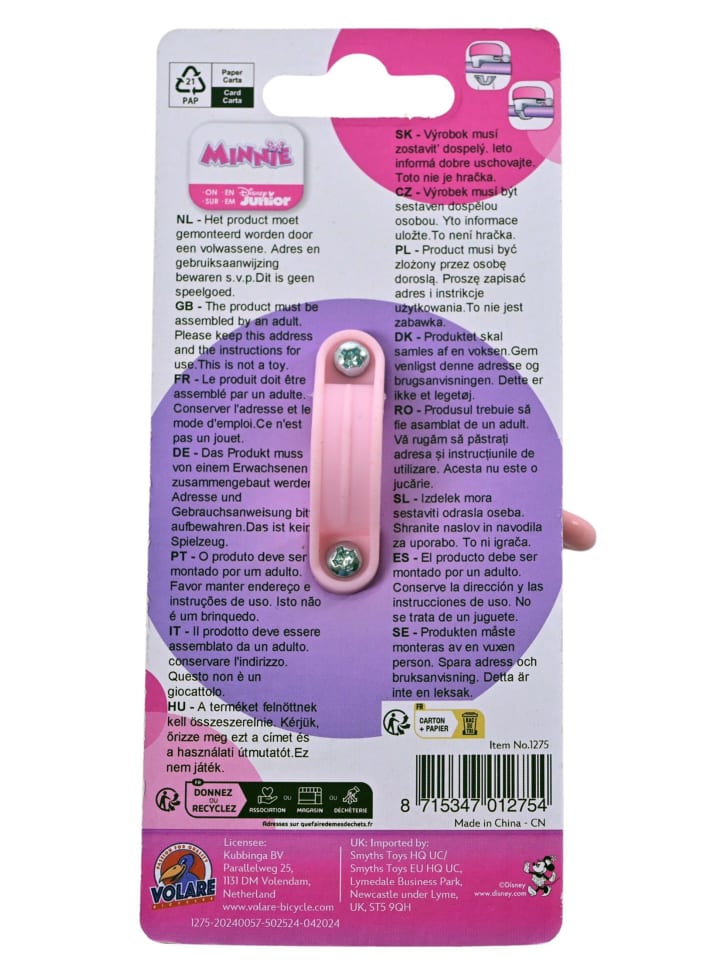 Disney Minnie Mouse Fahrradklingel in Pink günstig kaufen onesize