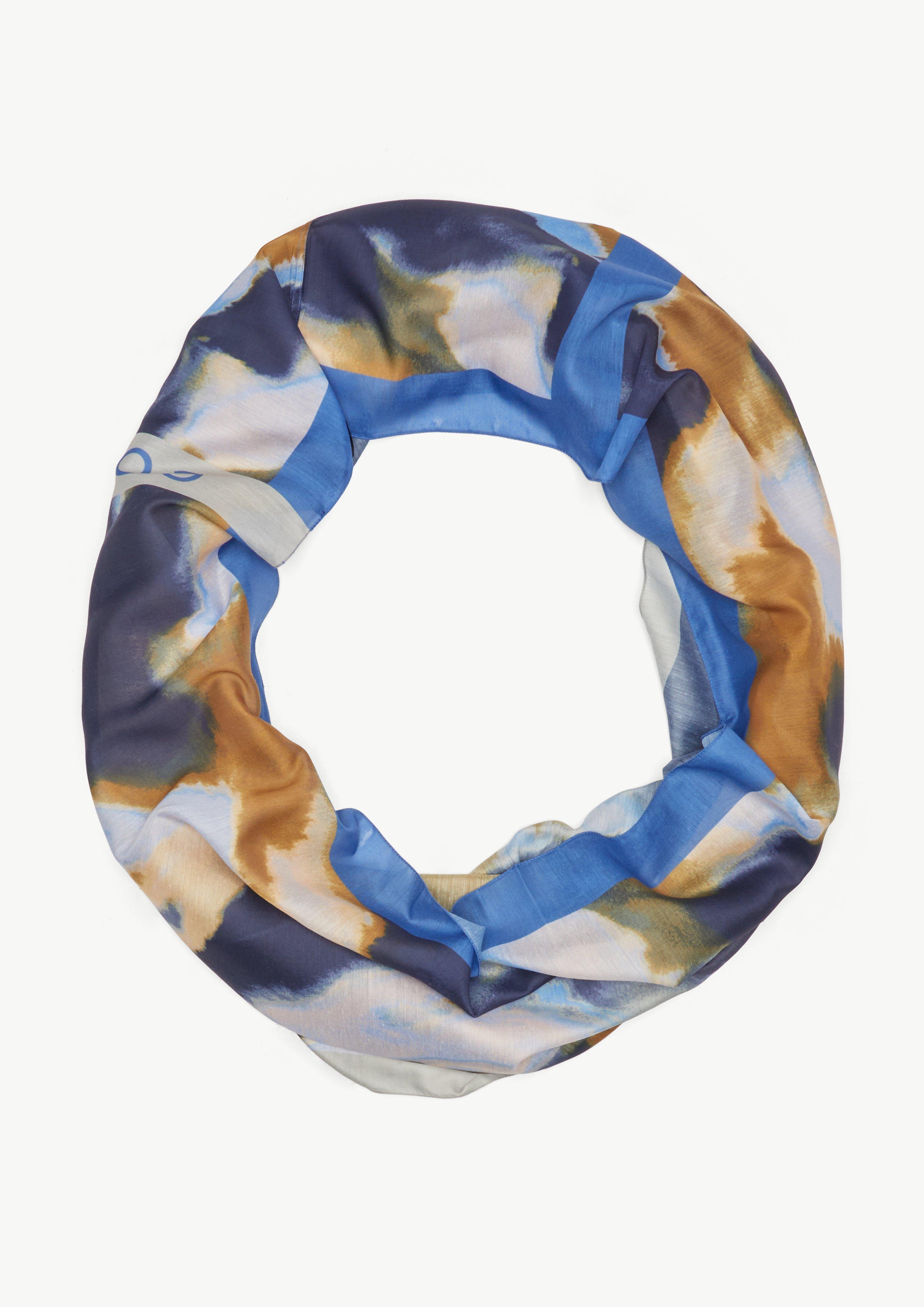 Loop-Schal mit All-over-Print - royalblau