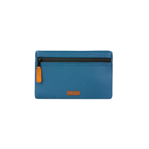 Medium front pocket, blue stone.
