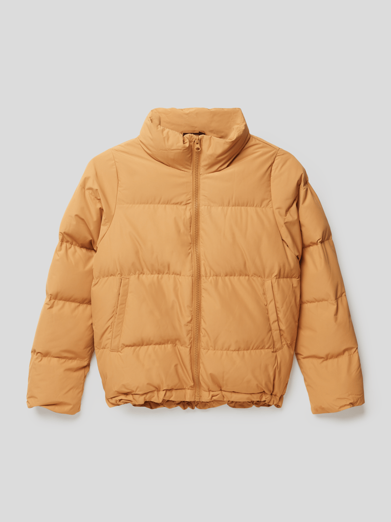 Steppjacke mit Stehkragen in camel
