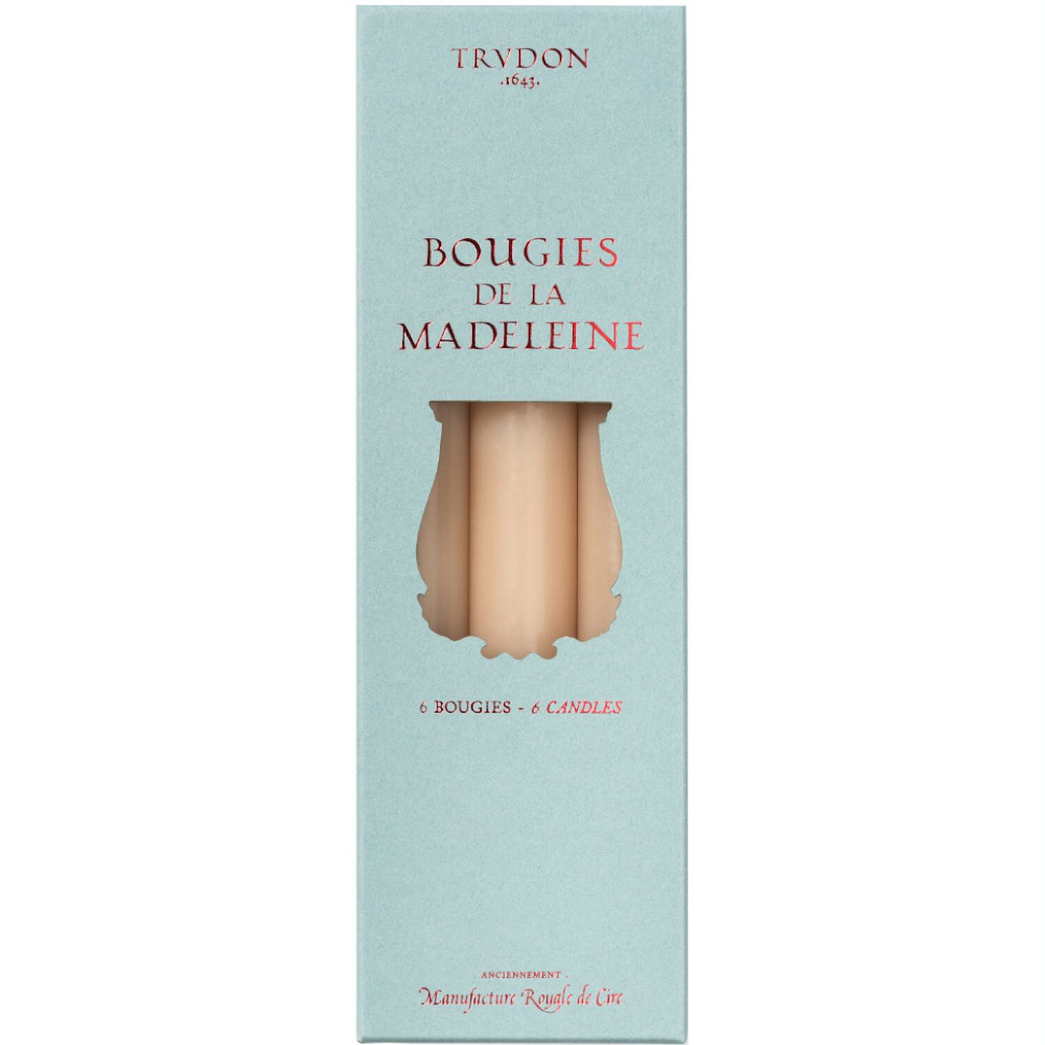 Trudon Bougies de la Madeleine Chandelles Pierre x6