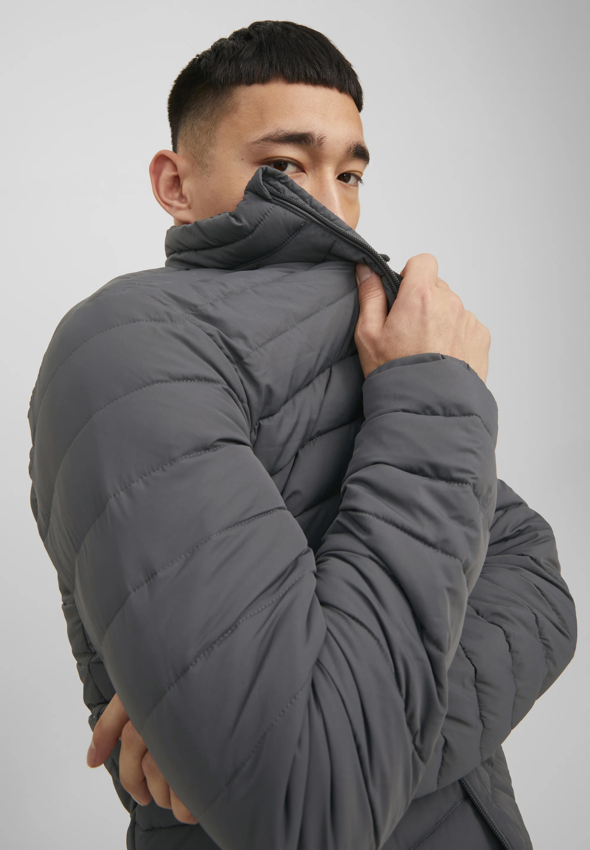 Jack & Jones PREMIUM JJERECYCLE PUFFER COLLAR - Chaqueta de entretiempo