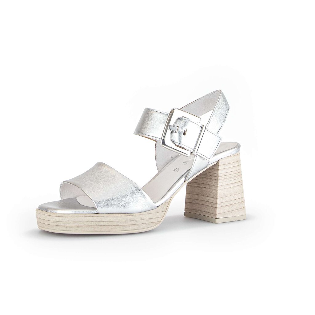 Gabor fashion Plateau Sandale silber