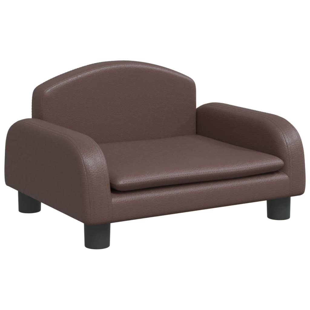 vidaXL Kindersofa Kindersofa Braun 50x40x30 cm Kunstleder Kindercouch Kindermöbel Kinder