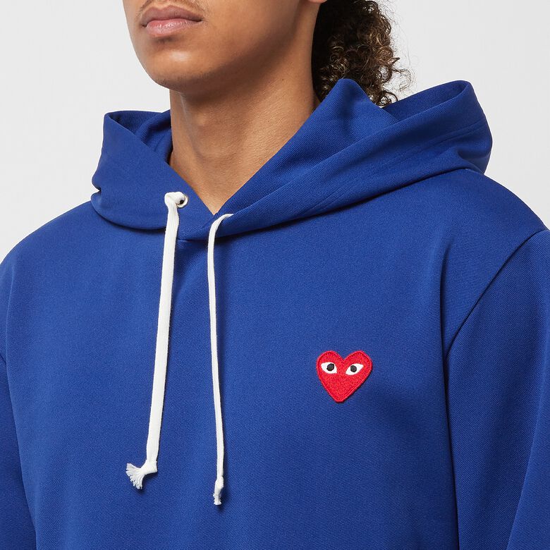 Comme des Garcons Play PlayRed Heart Hooded Sweatshirt navy