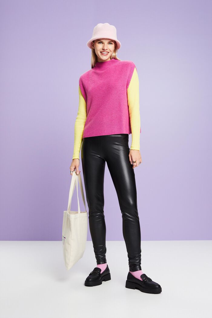 Leggings in Lederoptik