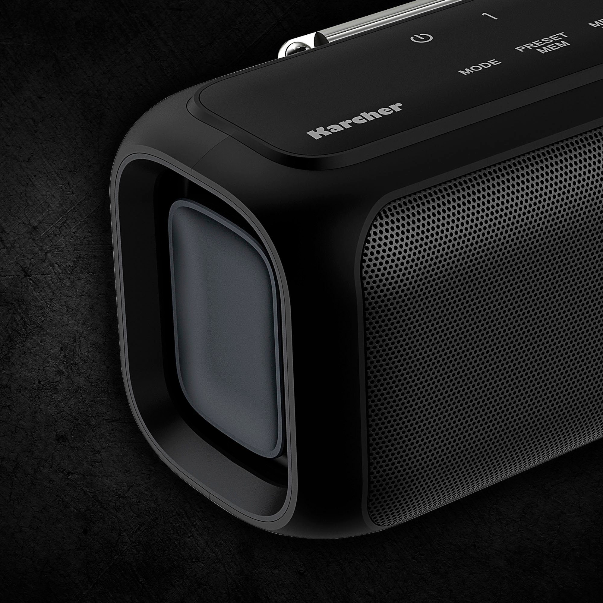 Karcher DAB Go Bluetooth Lautsprecher Digitalradio (DAB) (Digitalradio (DAB), UKW mit RDS, 5 W)