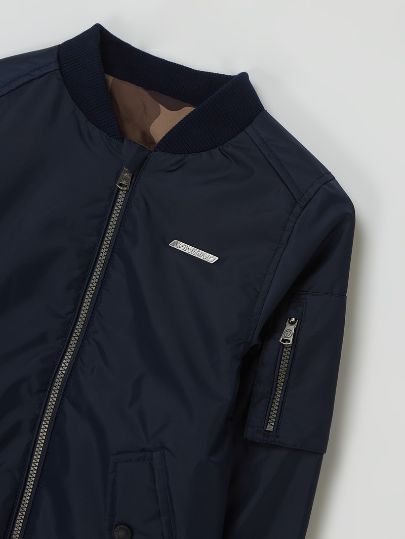 Wendejacke mit Stehkragen Modell 'Tomber' in marineblau