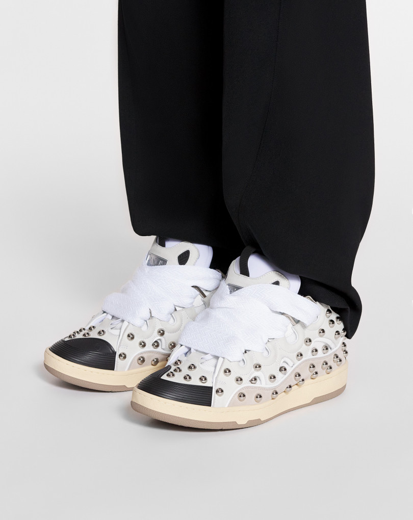 SNEAKERS CURB EN CUIR AVEC STUDS