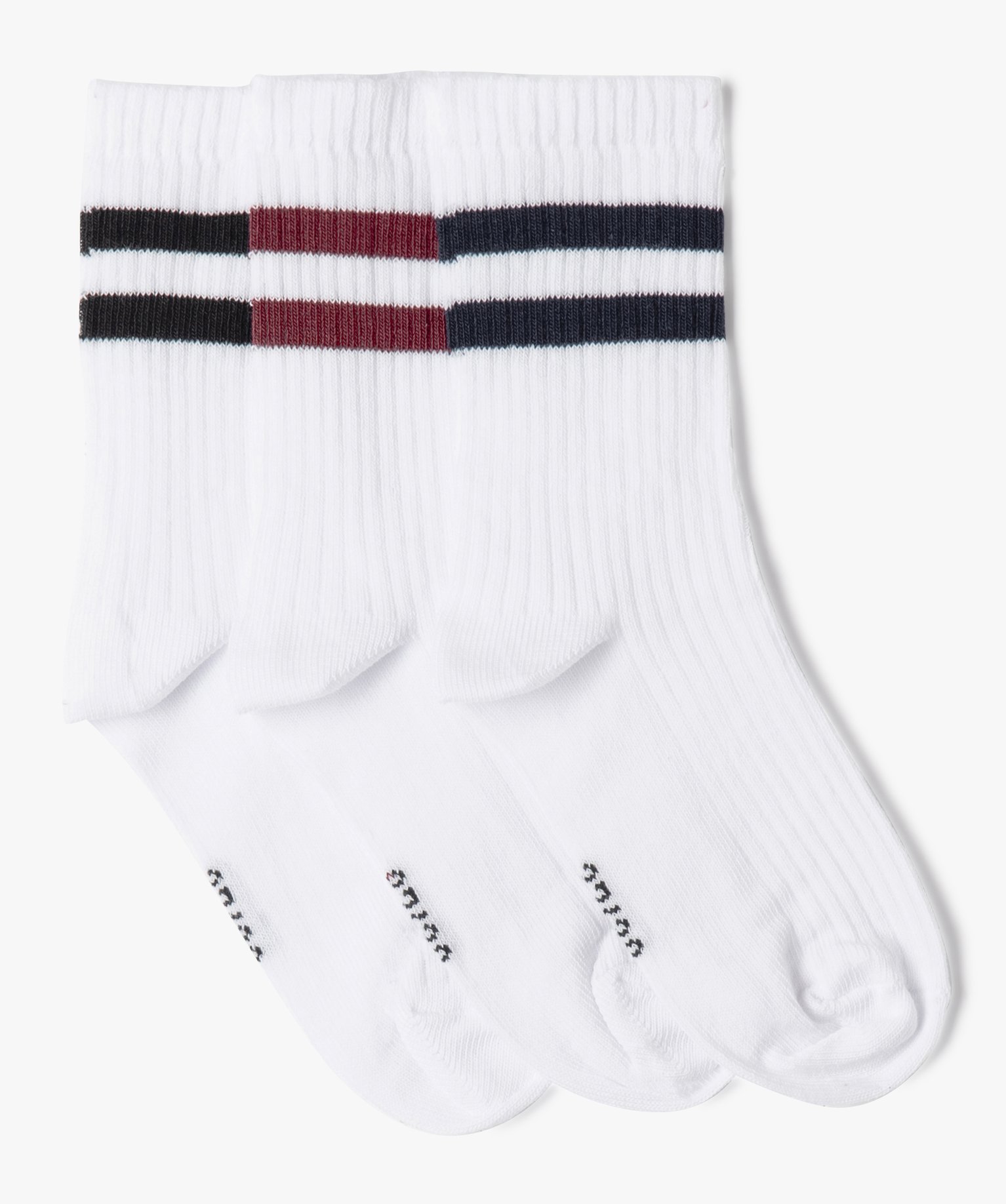Chaussettes de sport à tige haute enfant (lot de 3) blanc | GEMO