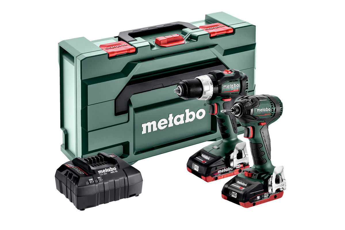 Metabo 685124000 Combo rinkinys 2.1.12 18 V 4.0 Ah LiHD - SB18LT BL akumuliatorinis smūginis gręžtuvas + SSD18 LTX 200 BL smūginis atsuktuvas