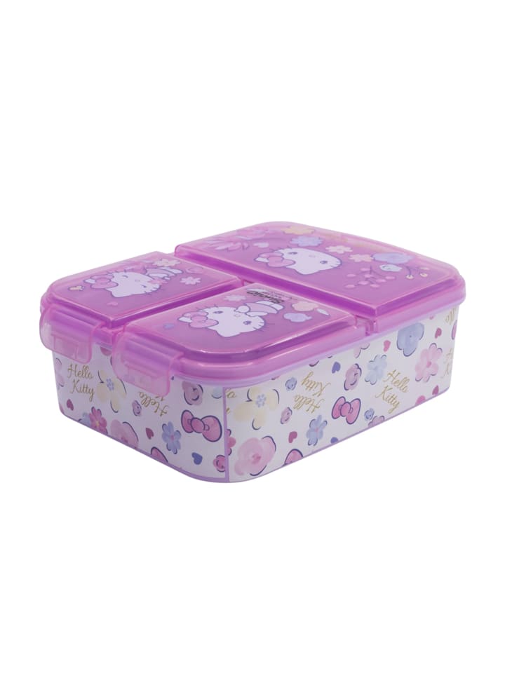Hello Kitty Kinder Premium Lunchbox Brotdose mit 3 Fächern in Rosa günstig kaufen onesize