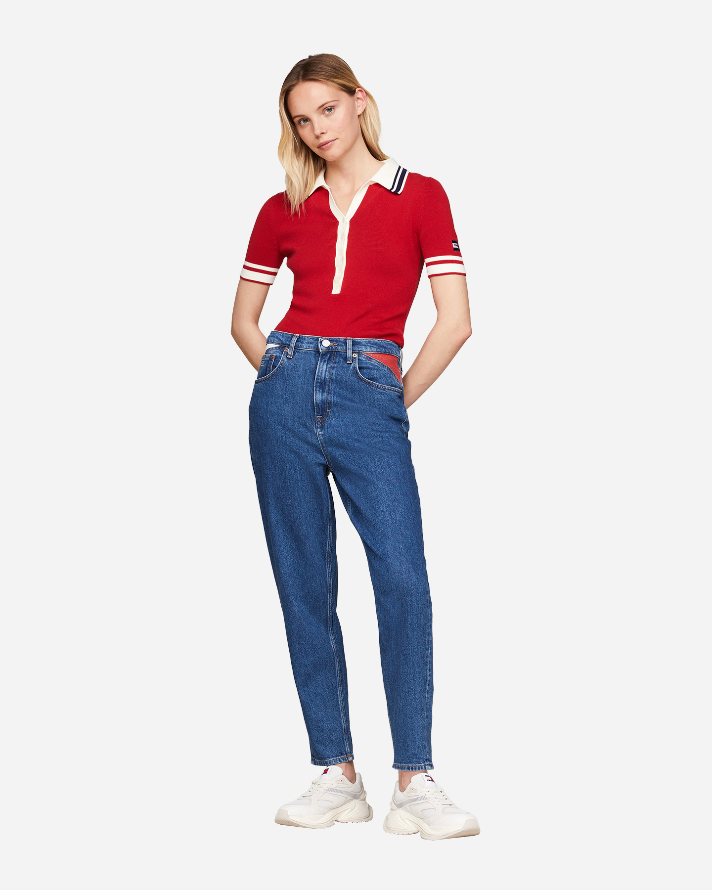 Jeansy Tommy Hilfiger Mom Flag L32 W DW0DW18572-1A5